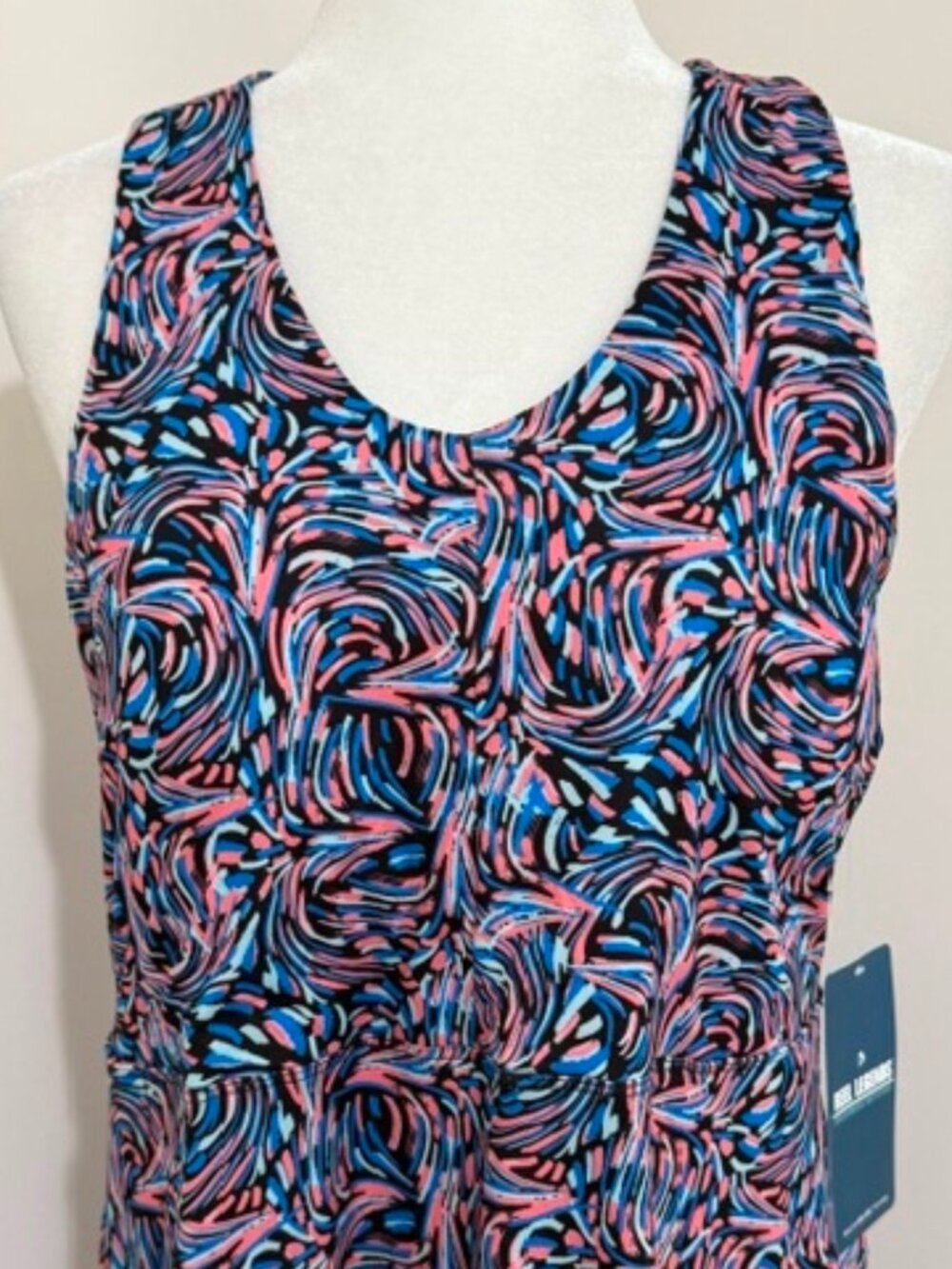 Reel Legends Sleeveless Halter Neck Midi Dress Tropical UPF 50 Quick Dry XL - Picture 2 of 8
